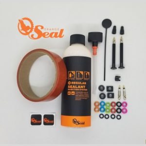 Kit Tubeless 24mm / Cinta llanta+2 valvulas 48mm+RVC+Sellador 8oz - Orange Seal