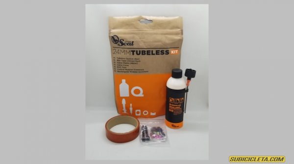 Kit Tubeless 24mm / Cinta llanta+2 valvulas 48mm+RVC+Sellador 8oz - Orange Seal - Image 2