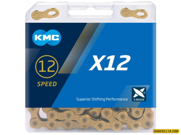 Cadena Kmc X12 TI  Dorada Para Bicicleta (12 Velocidades)