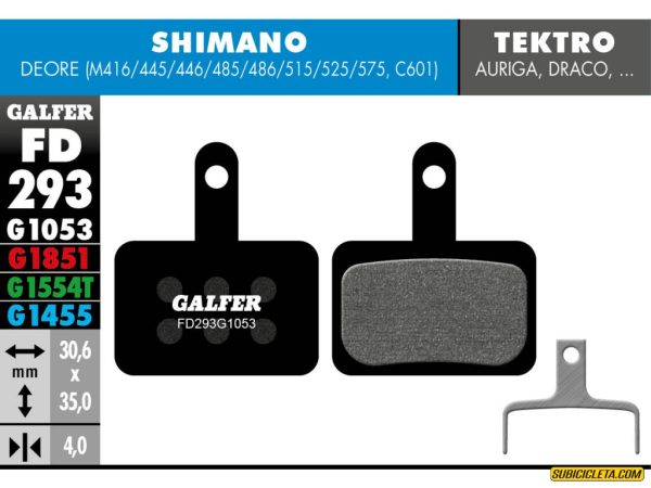 SHIMANO DEORE TEKTRO TRP STANDARD FD293G1053 GALFER