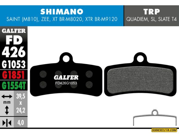 SHIMANO SAINT ZEE XTR TEKTRO TRP (4p.) STANDARD FD426G1053 GALFER