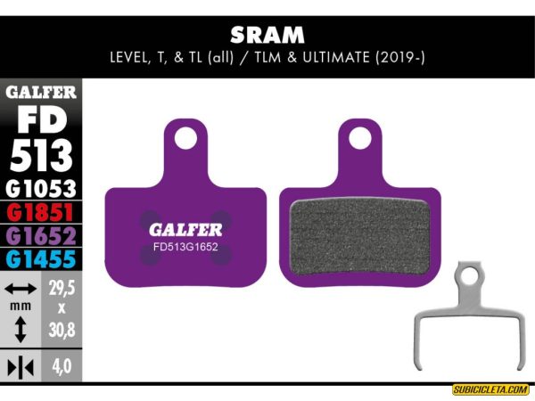 SRAM LEVEL, T, TL E-BIKE FD513G1652 GALFER