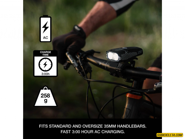 Luz Delantera Lumina Dual 1800 Nite Rider - Image 3