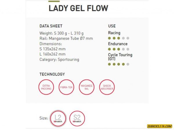 Sillin LADY Gel TM Flow S2 Selle Italia - Image 3