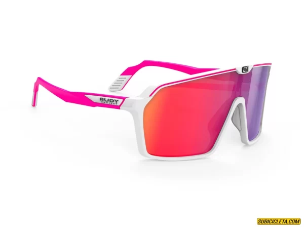 LENTES SPINSHIELD WHITE / PINK FLUO MATTE - MULTILASER RED RUDY PROJECT