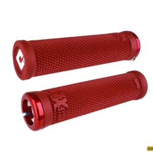 Puños RUFFIAN XL V2.1 LOCK-ON GRIPS (135mm) Wht/Drk Red ODI