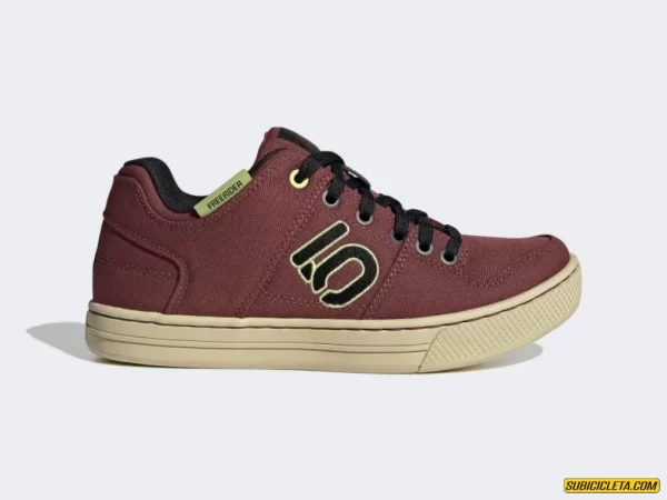 Zapatos Mtb Freerider Canvas Woman - Burgundy - Pedal Flat - Five Ten - Image 2