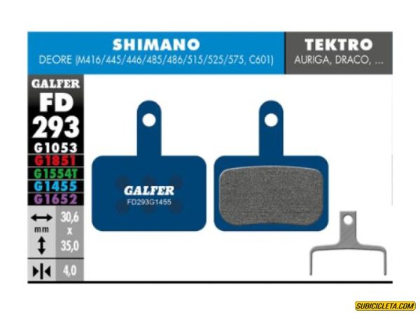 SHIMANO DEORE ROAD TEKTRO TRP FD293G1455 GALFER