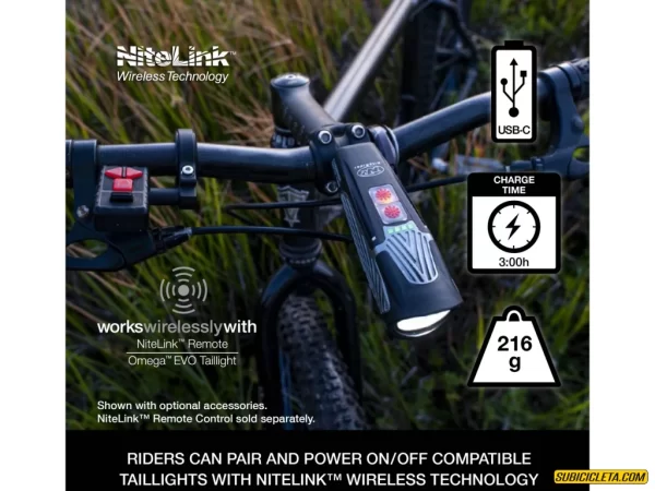 Luz Delantera Lumina Max 2500 w/ NiteLink™ NITE RIDER - Image 2