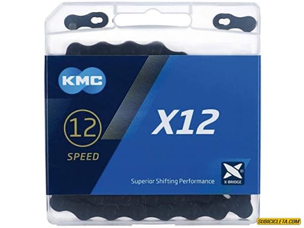 Cadena Kmc X12 TI  Negra Para Bicicleta (12 Velocidades)