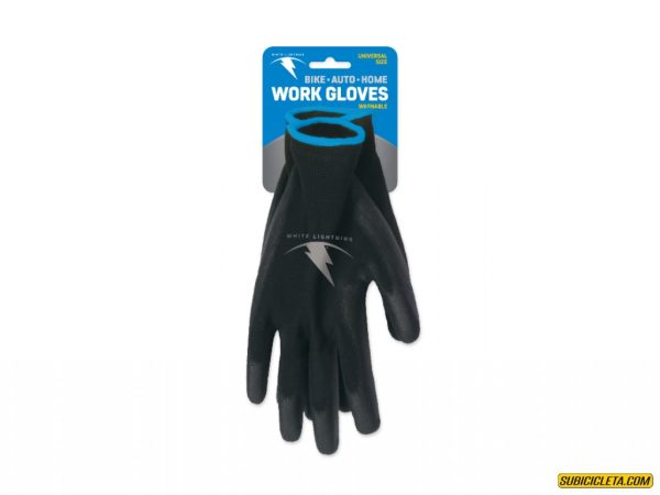 Guantes Protective Work Gloves, Universal Sizing White Lightning