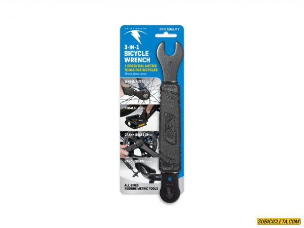 Herramienta PRO Quality 3 in 1 Bicycle Wrench White Lightning
