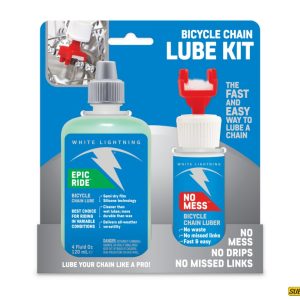 Kit de lubricacion de Cadena, Dipensador + Epic Ride 120ml White Lightning