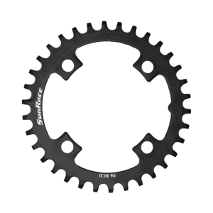 PLATO MX04 30T alloy black Ø104 symmetric SunRace