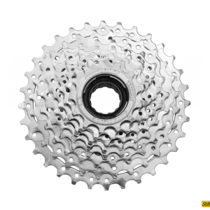 Cassette MFE61 de 8V MTB 13-34 Chrome  For Body de Rosca  SunRace