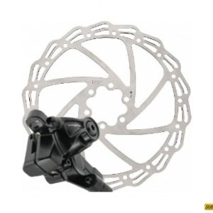 Caliper M400 trasero IS mount mecanico + Rotor S30 160mm 6bolt Sun Race