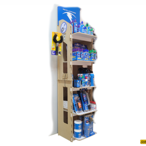EXHIBIDOR ESTANTE DE LUBRICANTES Y PRODUCTOS DE LIMPIEZA WHITE LIGHTNING