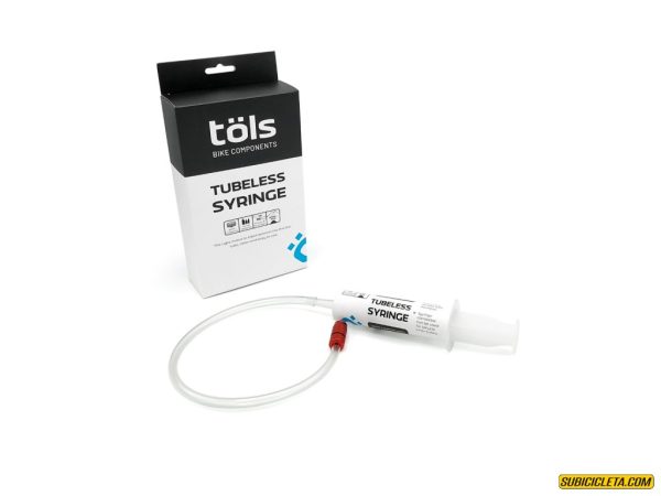 Jeringa para líquido tubeless 60ml con adaptador de valvula TÖLS