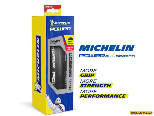 Ruta POWER ALL SEASON BLACK 700X25c / 28c FOLD COMPETITION MICHELIN - Image 5