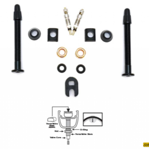 Valvulas para Tubeless 32 48 60 80 mm Kit 2pz Orange Seal