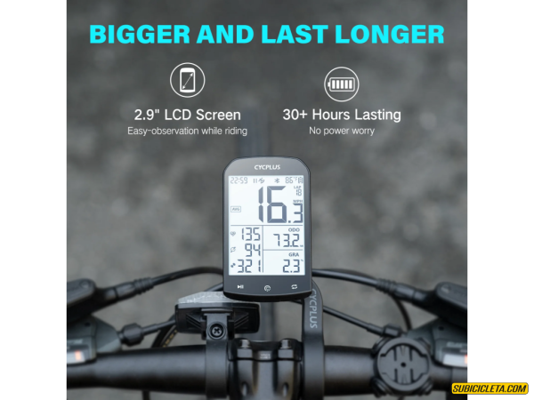Ciclocomputador inalámbrico GPS M1 Pant 2.9" 30 Horas CYCPLUS - Image 3
